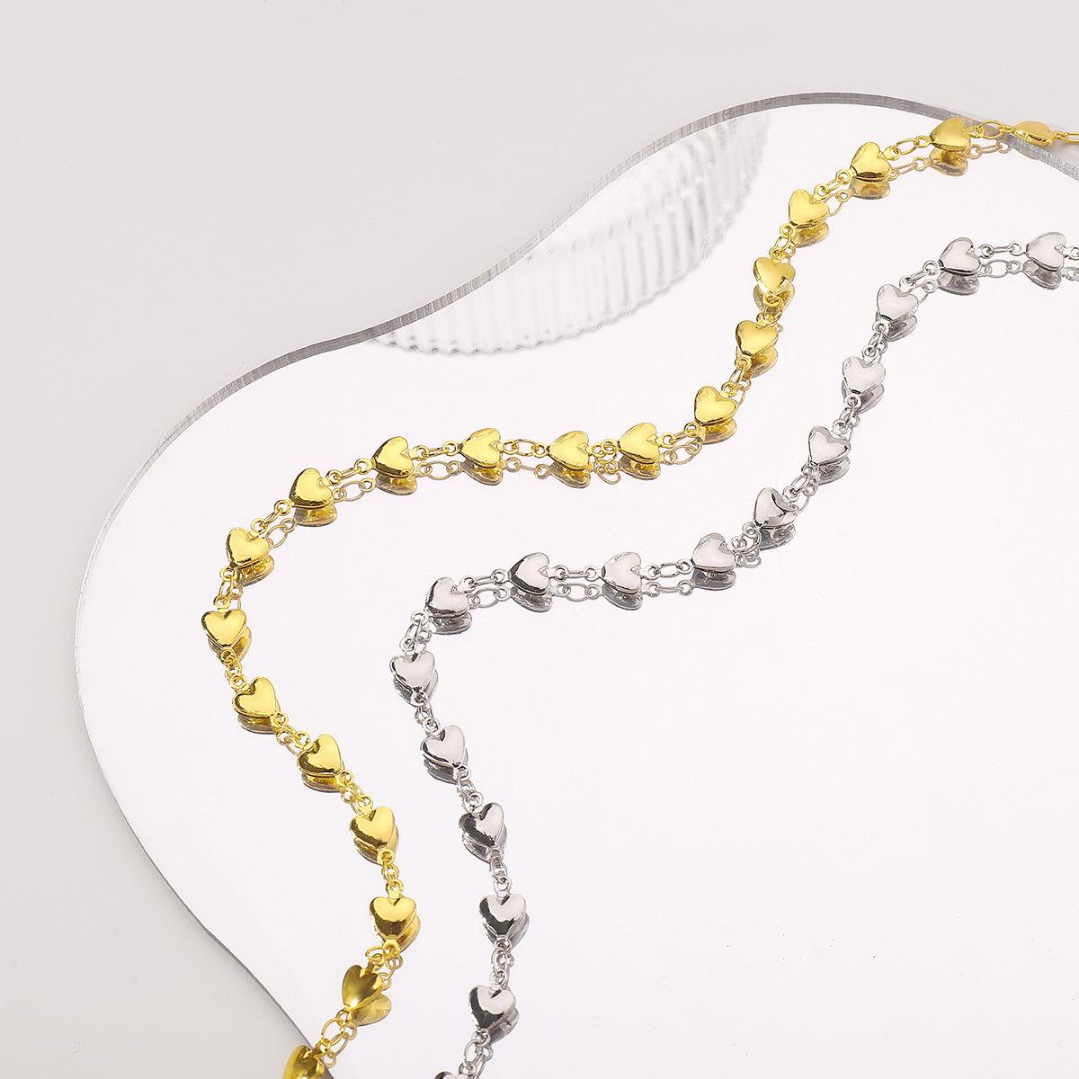 Wholesale Mother's Day Simple Love Metal Necklace